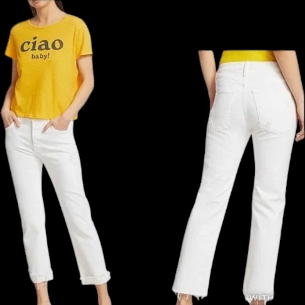 MOTHER SCRAPPER CUFF ANKLE FRAY Totally Innocent Women's Size 23 MSRP $280